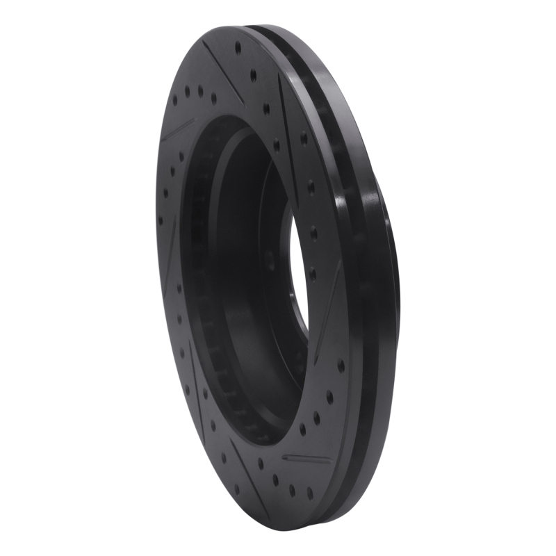 Honda Passport Brake Rotor (1) - Front Left - R1 Concepts - Drilled & Slotted - Black - `01-`04